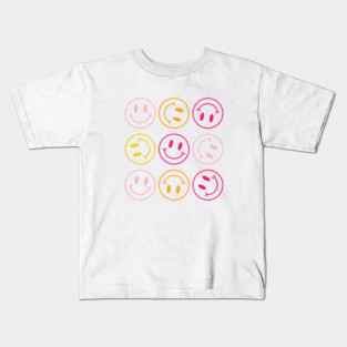 Preppy Smiley Faces Kids T-Shirt
