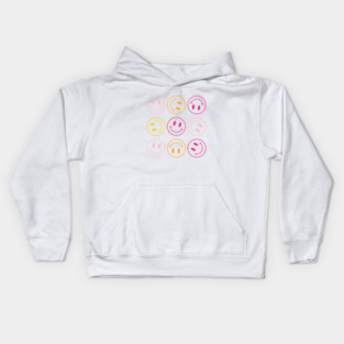 Preppy Smiley Faces Kids Hoodie