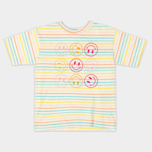 Preppy Smiley Faces Kids T-Shirt