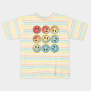 Smiley Face Pattern Kids T-Shirt