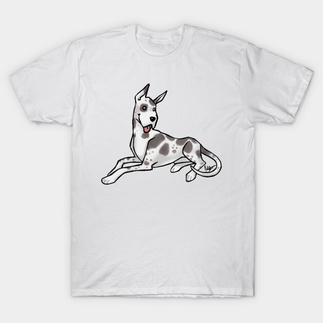 Dog - Great Dane - Harlequin T-Shirt by Jen's Dogs Custom Gifts and Designs