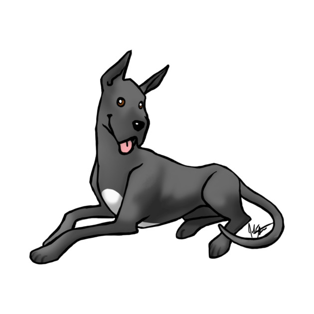 Dog - Great Dane - Black by Jen's Dogs Custom Gifts and Designs
