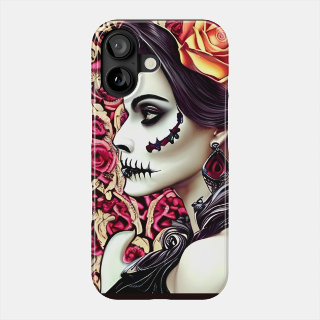 Lady Grim Reaper Tattoo Phone Case by animegirlnft