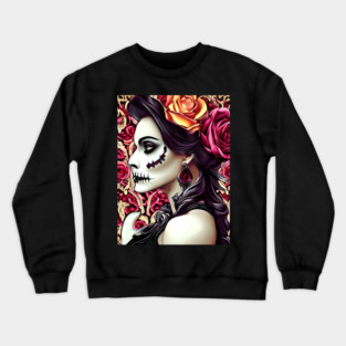 Lady Grim Reaper Tattoo Crewneck Sweatshirt