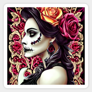 Lady Grim Reaper Tattoo Sticker