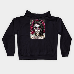 Sugar Skull Tattoo Kids Hoodie