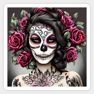 Sugar Skull Tattoo Sticker