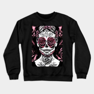Skull Rose Eye Tattoo Crewneck Sweatshirt