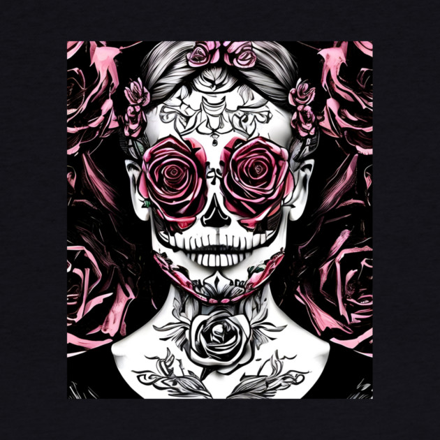 Skull Rose Eye Tattoo by animegirlnft