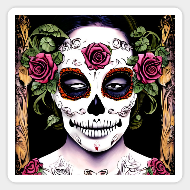 Sugar Skull Girl Magnet by animegirlnft