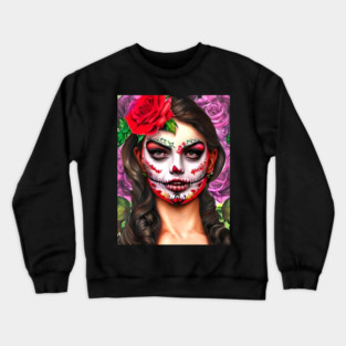 Day of the Dead Makeup Crewneck Sweatshirt