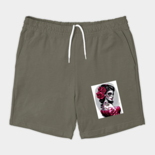 Zombie Tattooed Pin Up Girl Shorts