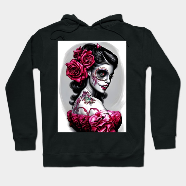 Zombie Tattooed Pin Up Girl Hoodie by animegirlnft