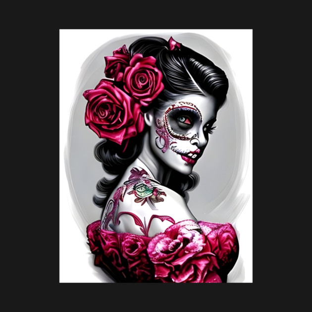 Zombie Tattooed Pin Up Girl by animegirlnft