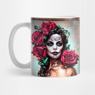 Girl with The Crow Makeup Mug