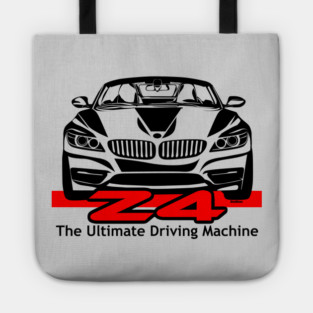 DigiRods Z4 Z 4 Convertible The Ultimate Driving Machine Cartoon Car Art Tote