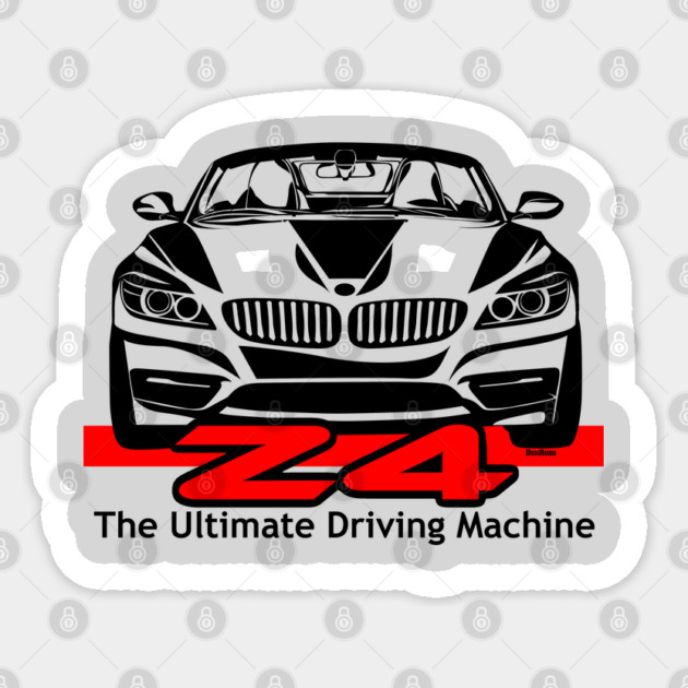 DigiRods Z4 Z 4 Convertible The Ultimate Driving Machine Cartoon Car Art Sticker by SistersRock