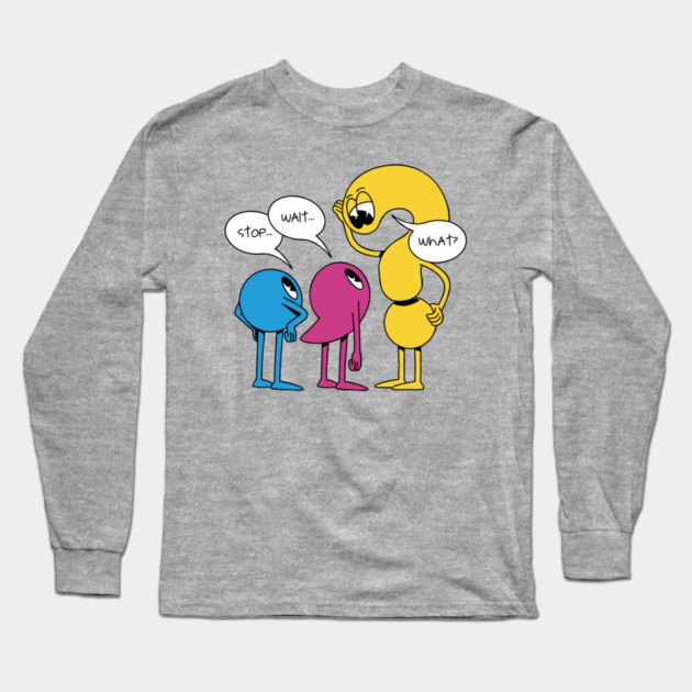 Stop Wait What Grammar Long Sleeve T-Shirt by Cosmo Gazoo