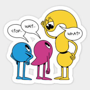 Stop Wait What Grammar Sticker