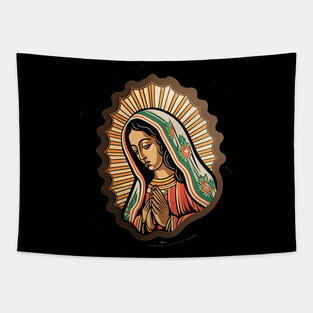 Our Lady Virgen de Guadalupe Mexico religious Tapestry