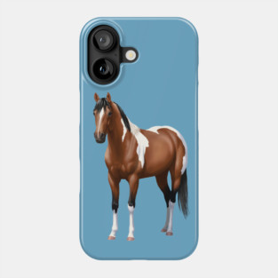 Brown Bay Quarter Horse Pinto Paint Horse Stallion Phone Case