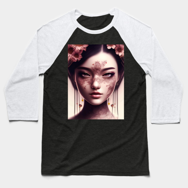 Dreaming of a beautiful Chinese Girl Baseball T-Shirt by animegirlnft