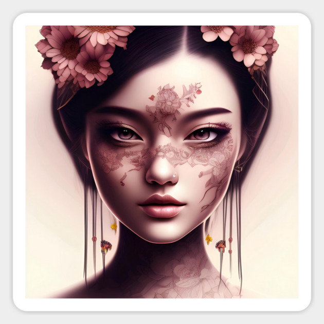 Dreaming of a beautiful Chinese Girl Sticker by animegirlnft