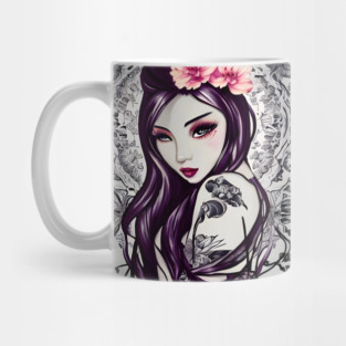 The girl with the flower tattoo Mug