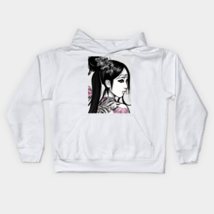 Geisha Tattoo Kids Hoodie