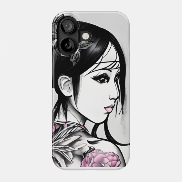 Geisha Tattoo Phone Case by animegirlnft