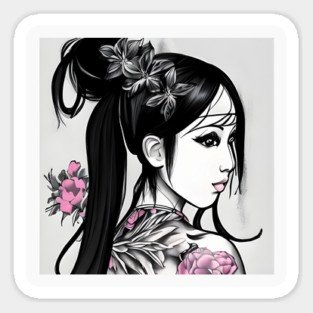 Geisha Tattoo Magnet