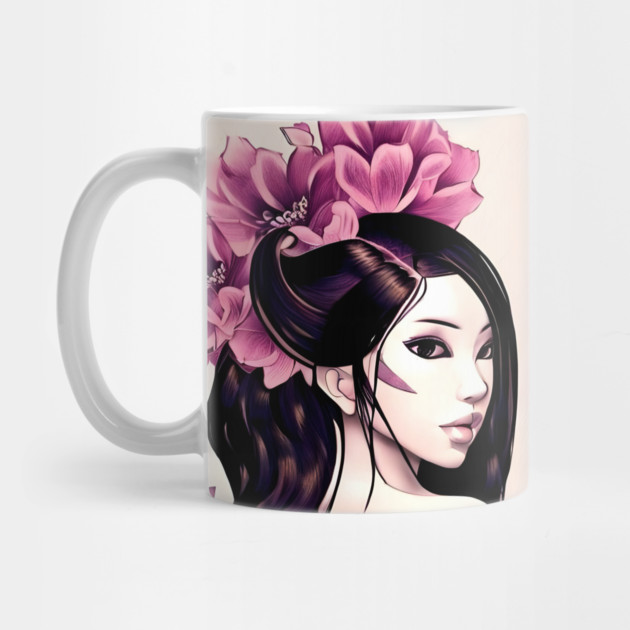 Beautiful Asian Perfect Girl Drawing by animegirlnft