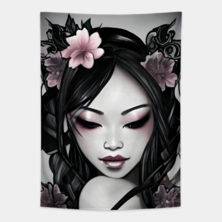 Most Beautiful Asian Girl Tapestry