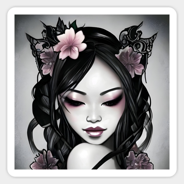 Most Beautiful Asian Girl Sticker by animegirlnft