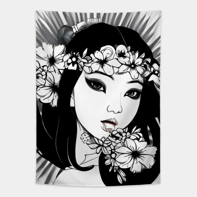 Hawaiian Tattoos Tapestry by animegirlnft