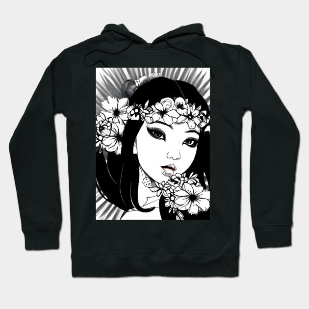 Hawaiian Tattoos Hoodie by animegirlnft