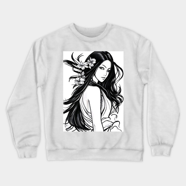 Most Ratchet Asian Girl Crewneck Sweatshirt by animegirlnft