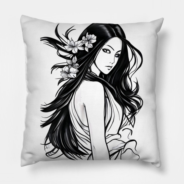 Most Ratchet Asian Girl Pillow by animegirlnft