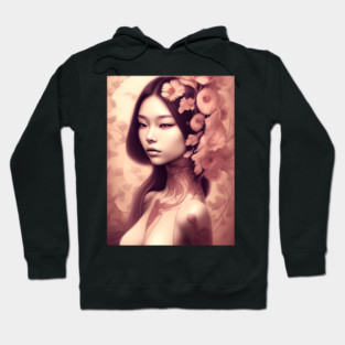 Beautiful Asian Woman Painting Hoodie