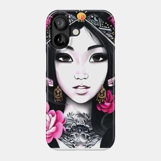Cute Korean Girl Phone Case by animegirlnft