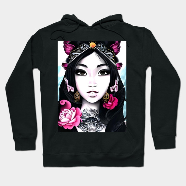 Cute Korean Girl Hoodie by animegirlnft