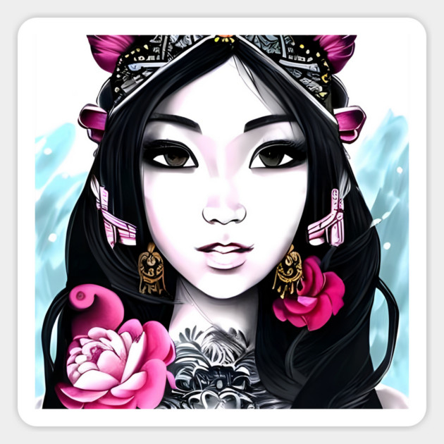 Cute Korean Girl Magnet by animegirlnft