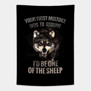 Growling Wolf Tapestry