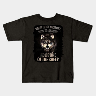 Growling Wolf Kids T-Shirt