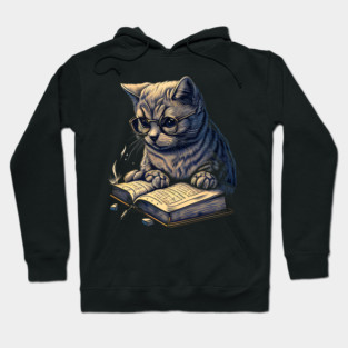 Book Worm Cat Hoodie