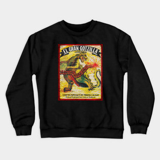 Godzilla Firecracker Poster Retro Crewneck Sweatshirt