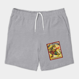 Godzilla Firecracker Poster Retro Shorts