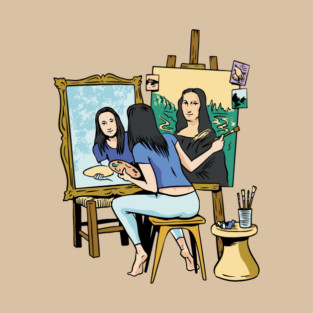 Mona Lisa Self Portrait T-Shirt