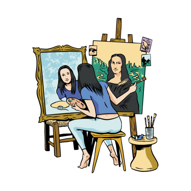 Mona Lisa Self Portrait by Cosmo Gazoo