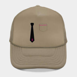 Pink Ribbon Tie Breast Cancer Awareness Hat